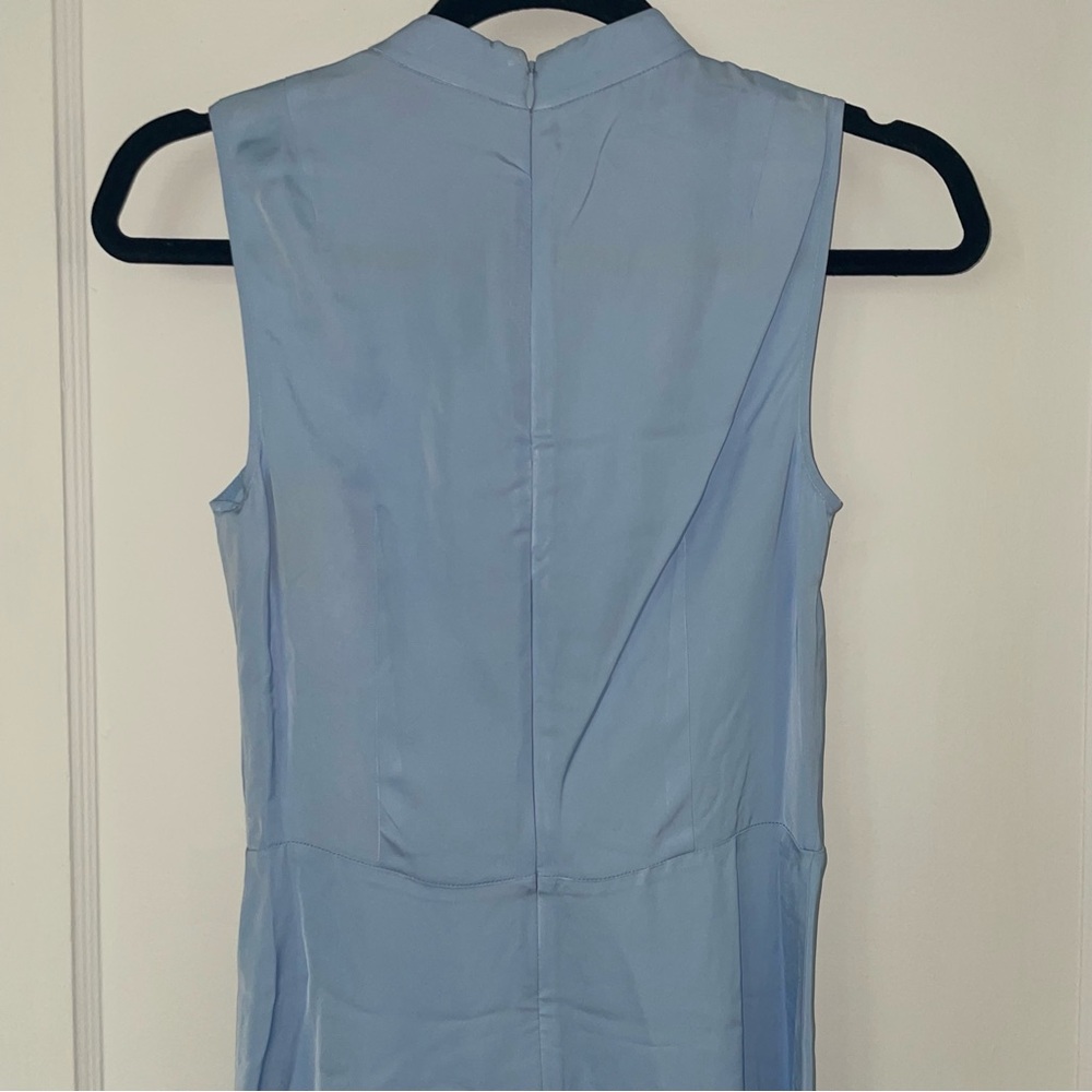 Theory Light Blue Sleeveless Midi Dress | 00 - Picture 8 of 11